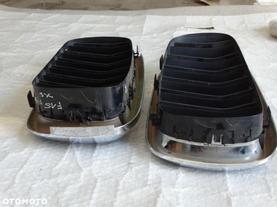 BMW F15 X5 Kratka Nerka Atrapa Grill Lewa + Prawa Czarna + Chrom 7316075 7316076 7316053 7316054 - 6