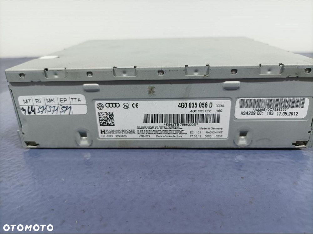 AUDI A4 B8 LIFT TUNER MODUŁ RADIA 4G0035056D - 4