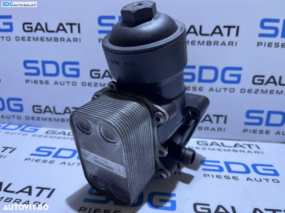Termoflot Corp Carcasa Filtru Radiator Racitor Ulei Volkswagen Passat B6 1.6 TDI CAY CAYC 2009 - 2010 Cod 03L115389C 03L117021C [D0436] - 1