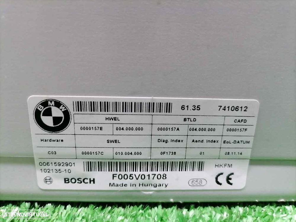 MODULO ELECTRONICO BMW 3 GRAN TURISMO 2015 -F005V01708 - 4