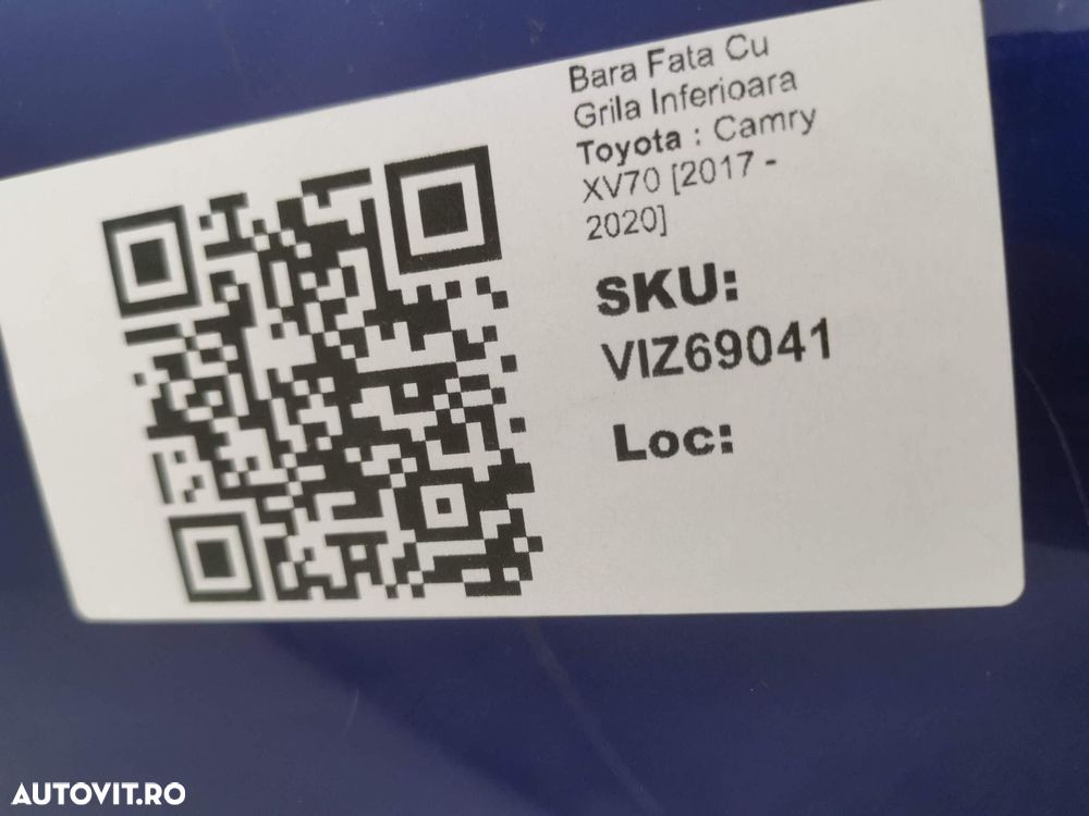 Bara Fata Cu Grila Inferioara Toyota  Camry XV70 2017 2018 2019 2020 O - 8