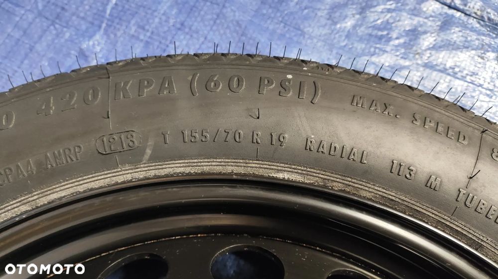 KOŁO DOJAZDOWE T155/70/19 T155/70 R19 WKŁAD STYROPIAN BAGAŻNIKA ZESTAW NAPRAWCZY LEWAREK UCHO HOLOWNICZE HAK KLUCZ DO KÓŁ STOPKA KOMPLET JAK NOWE MERCEDES W221 LIFT - 7