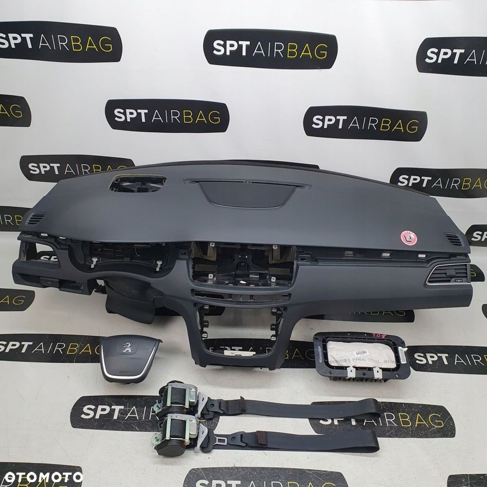 PEUGEOT 508 JBL DESKA ROZDZIELCZA KONSOLA KOKPIT PULPIT PODUSZKI AIRBAG AIR BAG PASY KIT SET - 1