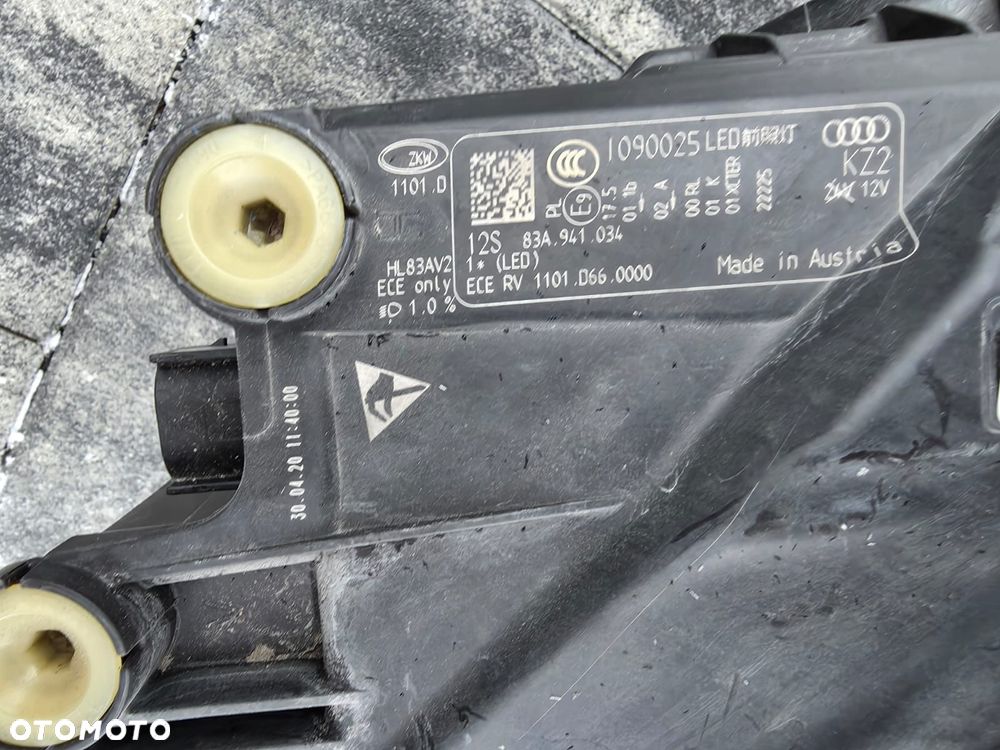 audi q3 83a lampa prawa przód full led 83a941034 - 9