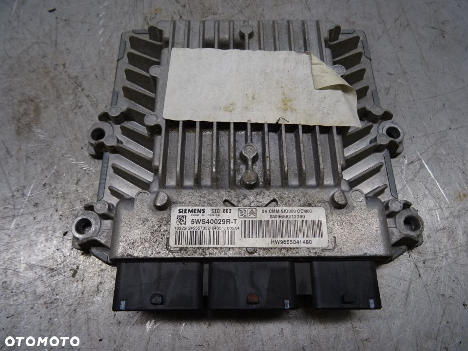 PEUGEOT 307 2.0HDI HB 5D KOMPUTER STEROWNIK SILNKA 5WS40029R-T - 1