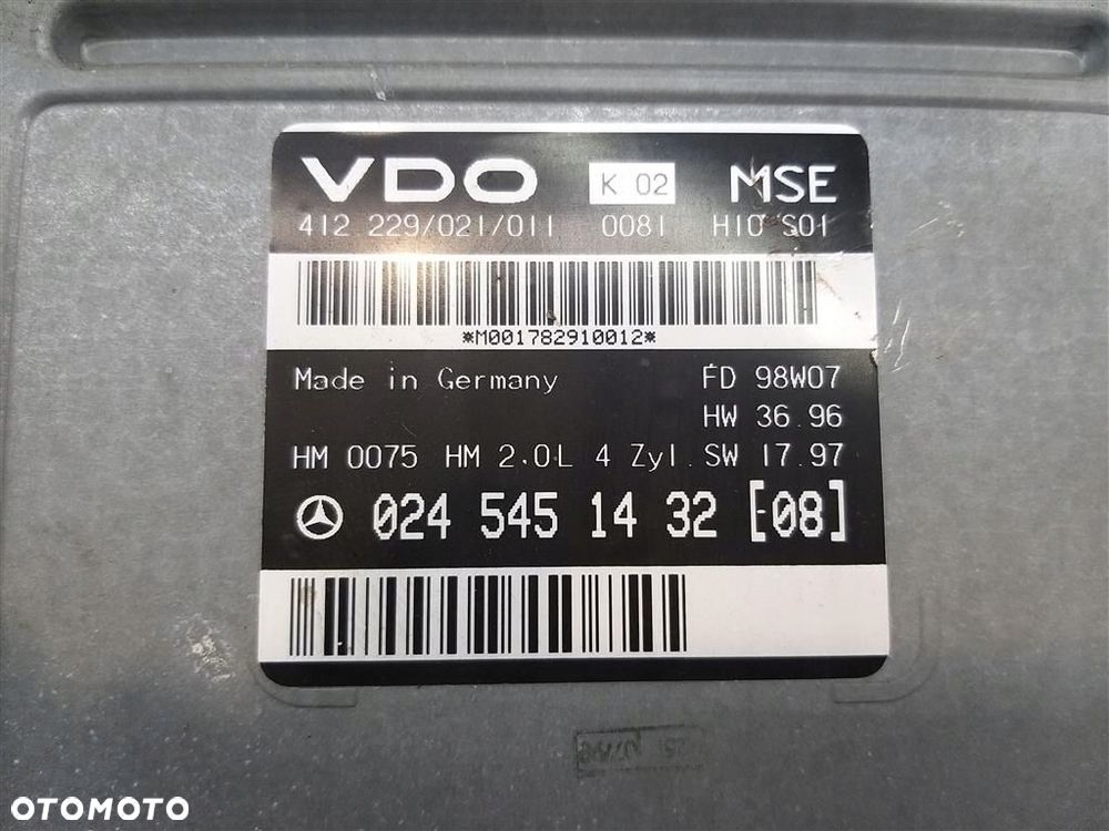 Komputer sterownik silnika Mercedes E-klasa W210 2.0B 136KM 1995-2002 VDO - 5