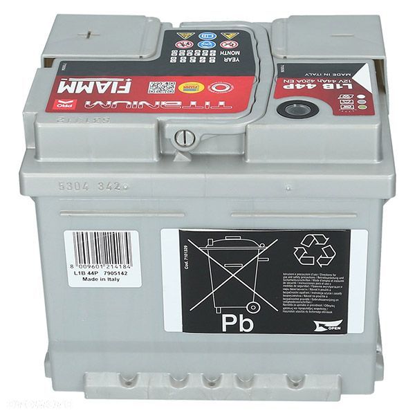 Akumulator FIAMM Titanium PRO 44Ah 420A L1B44P - 11 kg P - 7