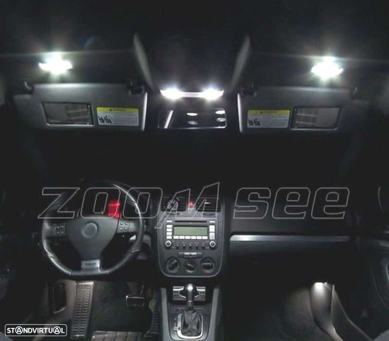KIT COMPLETO 13 LAMPADAS LED INTERIOR PARA VOLKSWAGEN VW GTI GOLF 5 MK5 MKV 06-09 - 3