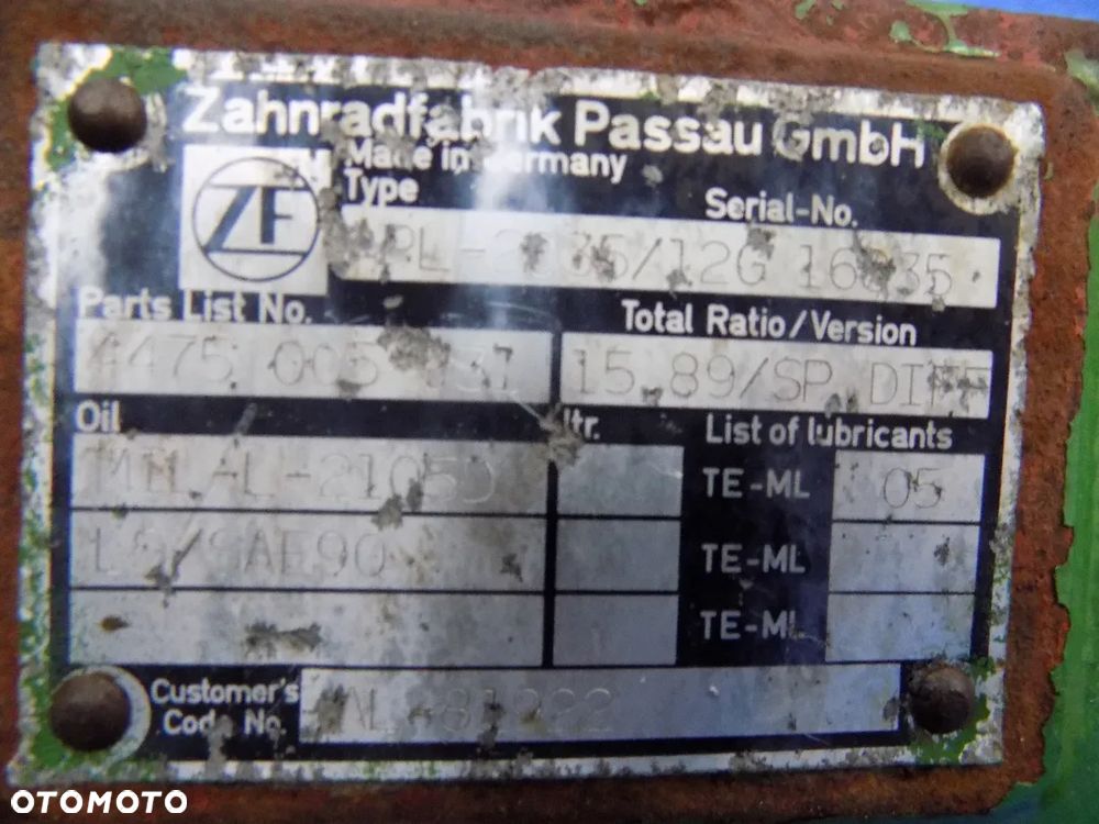 obudowa mostu przód przedniego 4475405126 apl 2035 john deere 6300 6100 6200 6400 - 6
