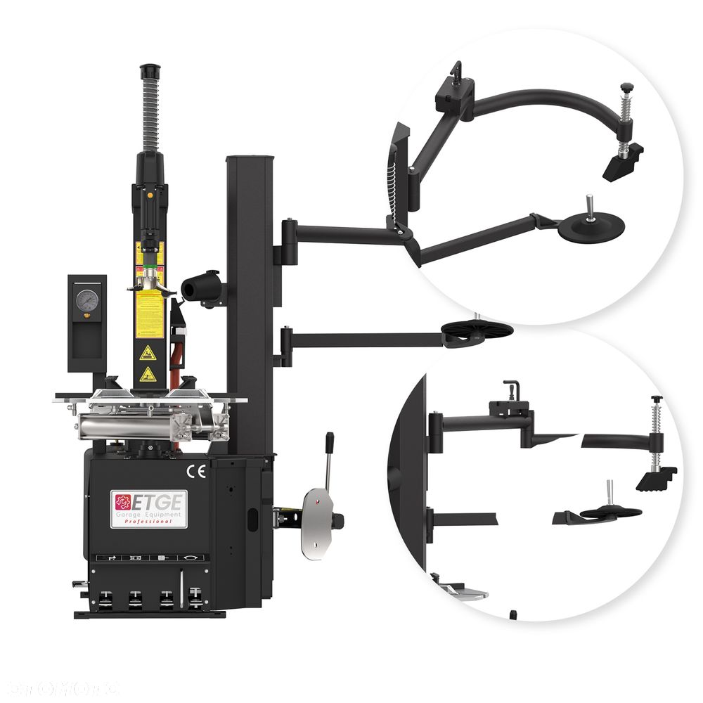Zestaw Maszyn Montażownica 530L BLACK Runflat Wyważarka 908 BLACK LCD LASER - 15