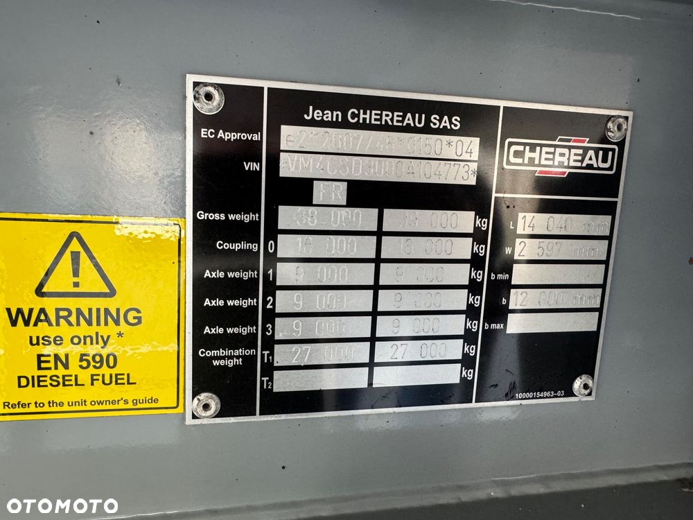 Chereau TK SLX300e DOPPELSTOCK Mało używana - 16