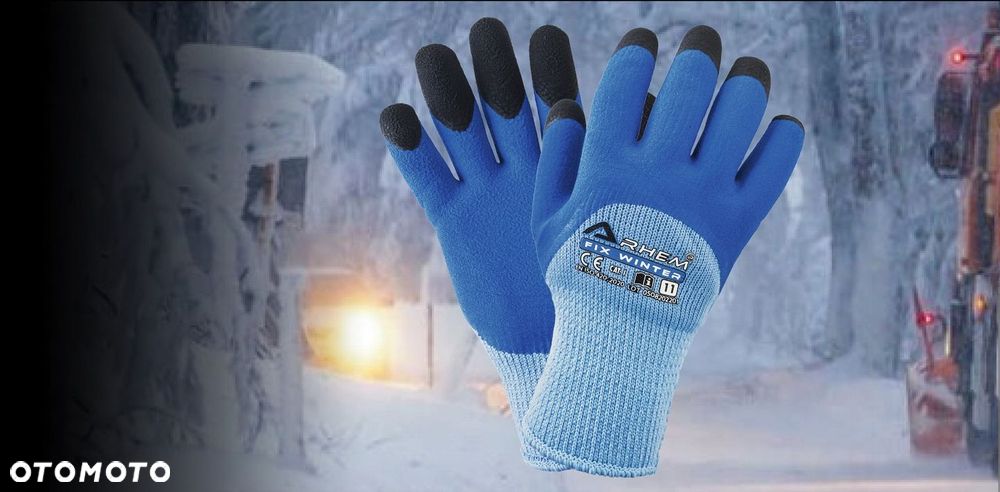 Rękawice Robocze Rękawiczki Ocieplane Zimowe BHP Piankowe Latex 9-XL 12Par - 9