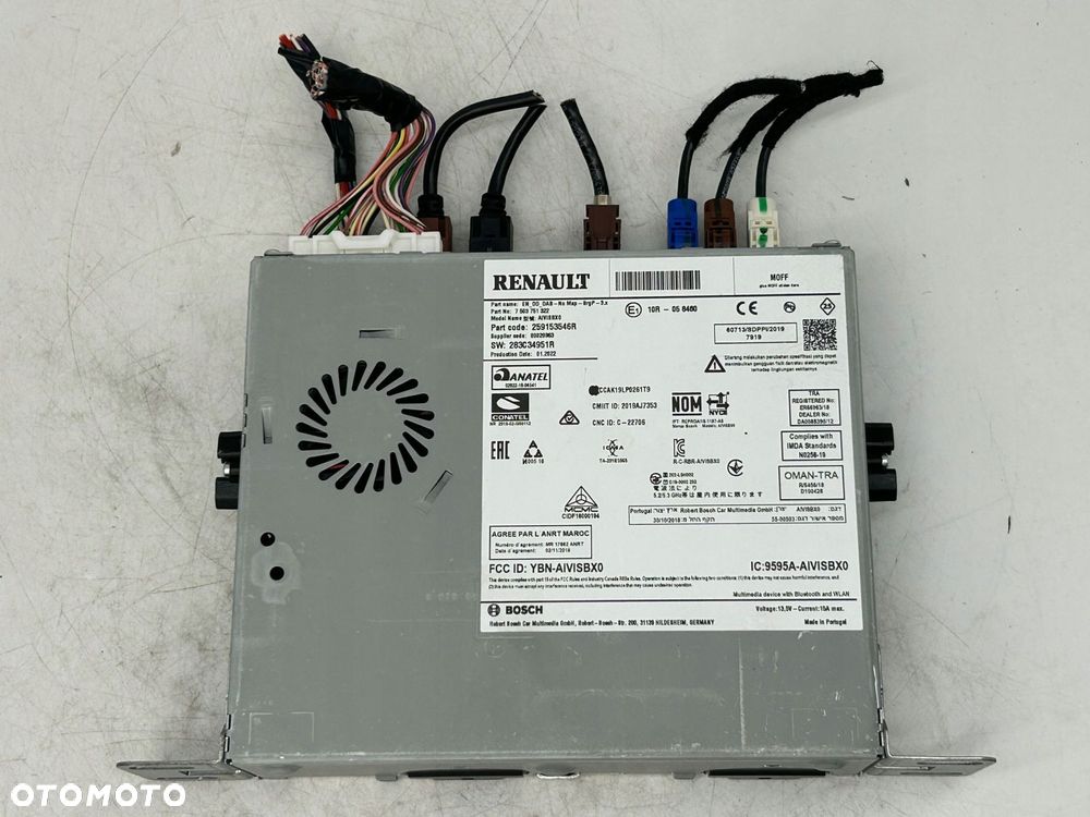 radioodtwarzacz stacja multimedialna renault zoe 259153546r - 2