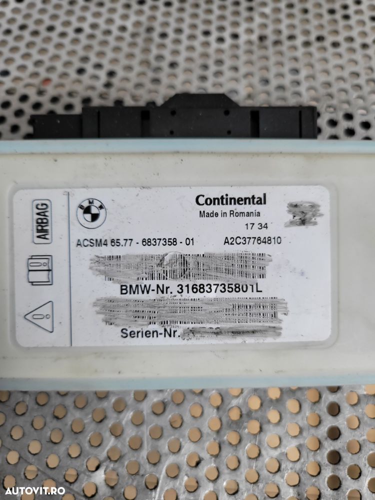 Modul Calculator Airbag Bmw X3 X4 F25 F26 F01 F10 F06 F11 F12 F13 Cod 6837358 Dezmembrez Bmw X4 F26 2.0 D Motor B47 Xdrive 4x4 Volan Stanga Bi-Xenon - 4