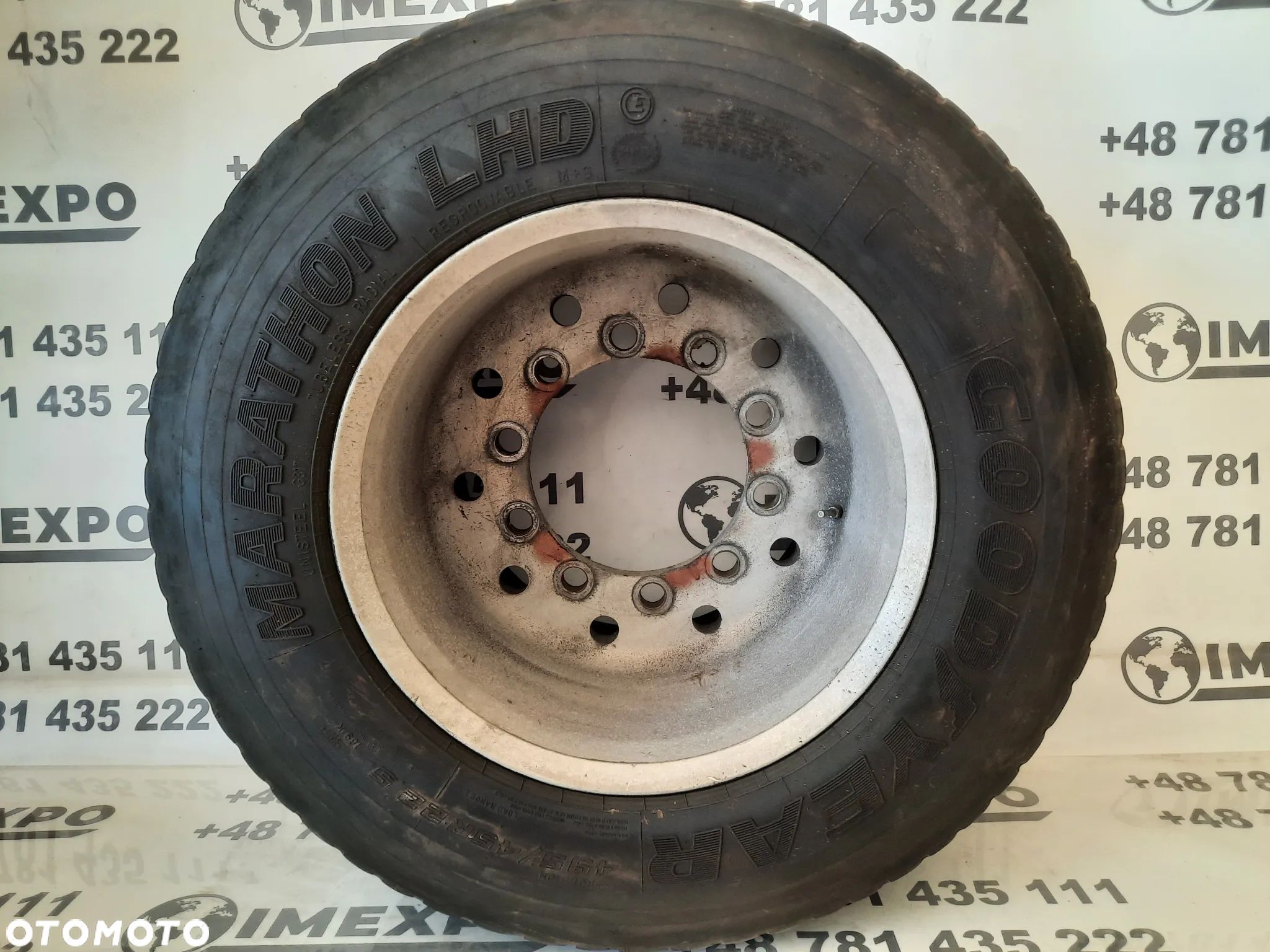 Koło opona alufelga felga 17 x 22.5 / 22.5 x 17 / 495/45 r 22,5 / ALCOA 840512 - 1