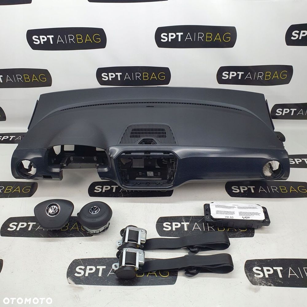 VW UP! UP DESKA ROZDZIELCZA KONSOLA KOKPIT PULPIT PODUSZKI AIRBAG AIR BAG PASY KIT SET - 2