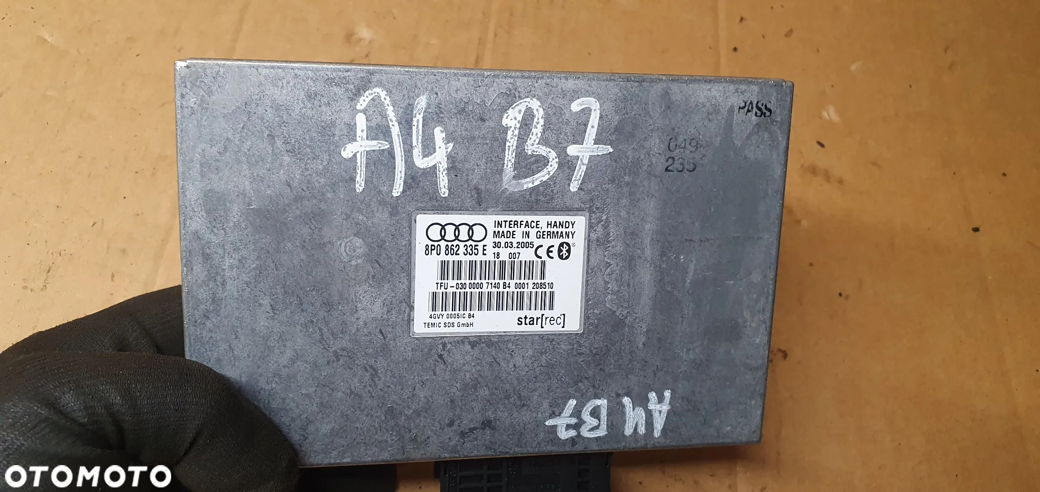 Moduł sterownik bluetooth Audi A4 B7 8P0862335E - 6