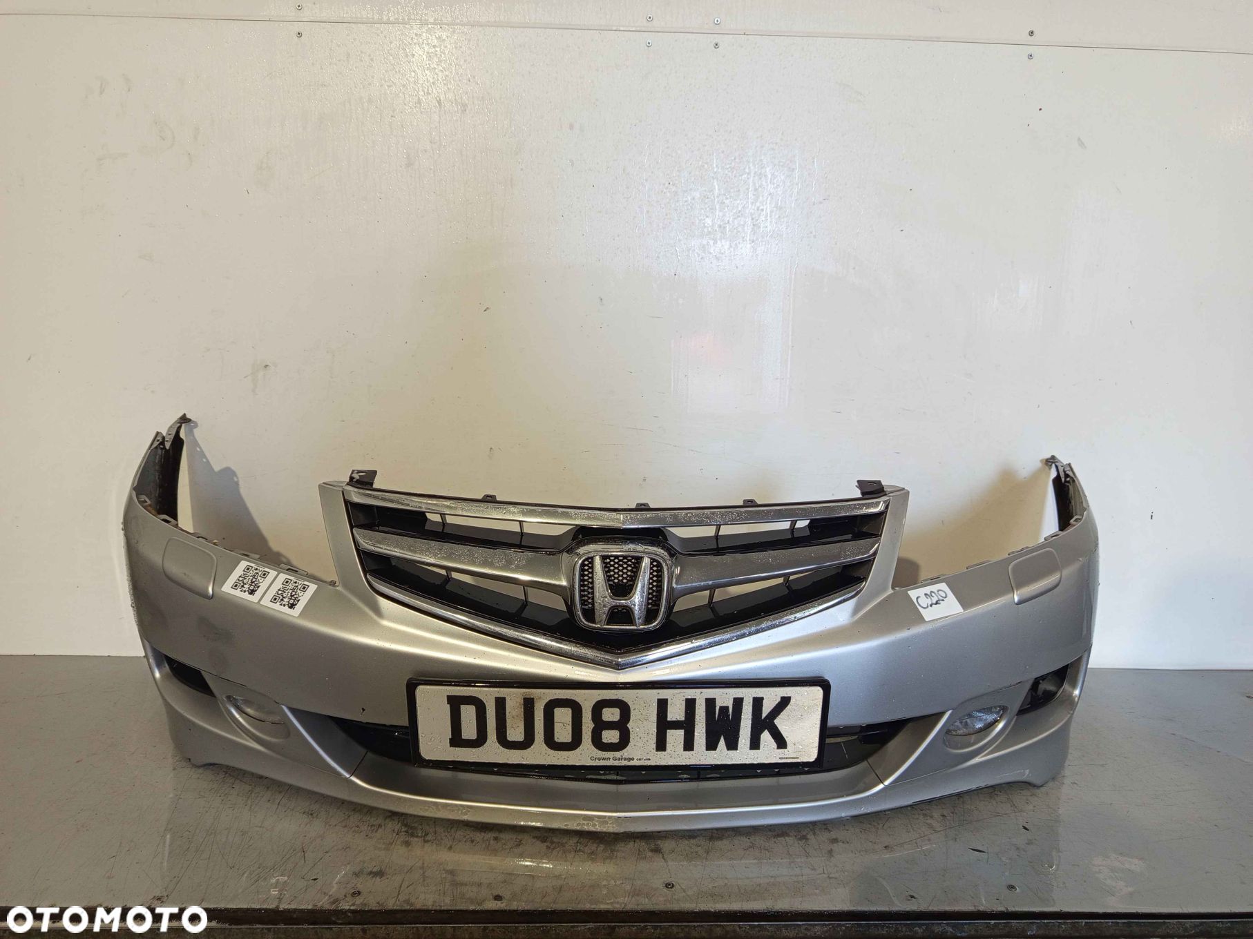 ^ ZDERZAK PRZÓD PRZEDNI HONDA ACCORD VII 7 LIFT FL NH623M SREBRNY SPRYSKIWACZE LAMP XENON HALOGENY - 1