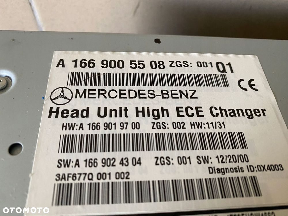 MERCEDES ml gl 166 radio A 1669005508 - 4
