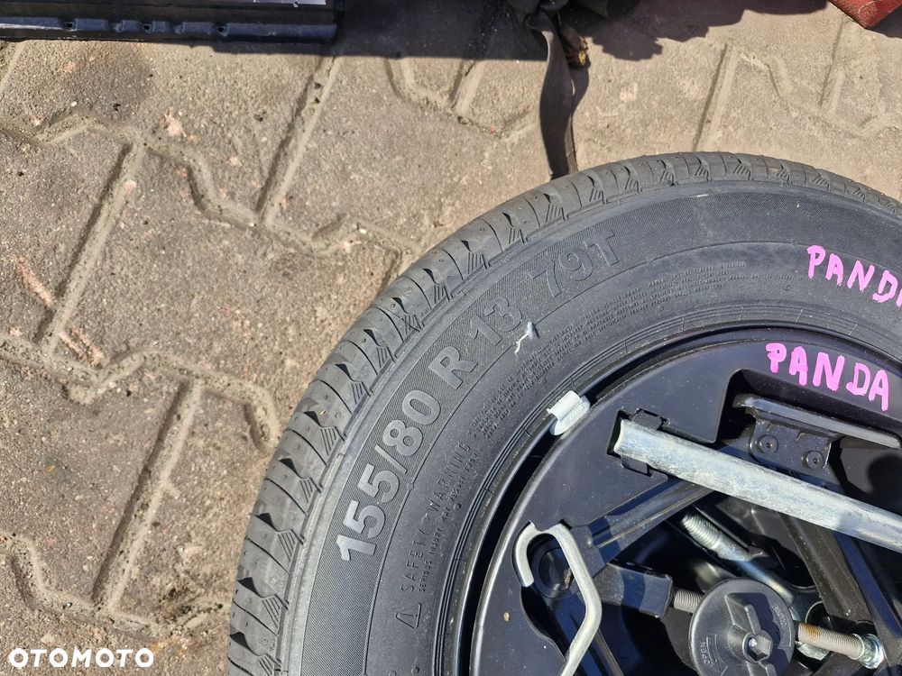 Zapas koło zasobnik podnośnik klucz zestaw FIAT PANDA - 2