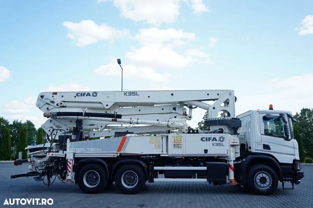 Scania P 450 XT / 6x4 / POMPĂ DE BETON CIFA K35L / ANUL 2019 / RADIOCOMANDĂ / IMPORTAT - 14