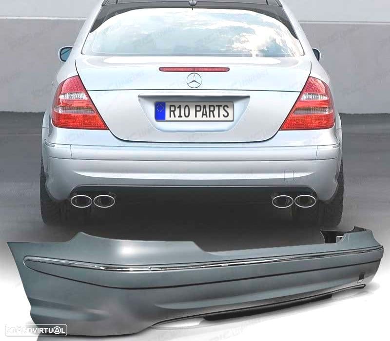 PÁRA-CHOQUES TRASEIRO MERCEDES CLASE E W211 LOOK AMG 03-09 SEM PDC - 1
