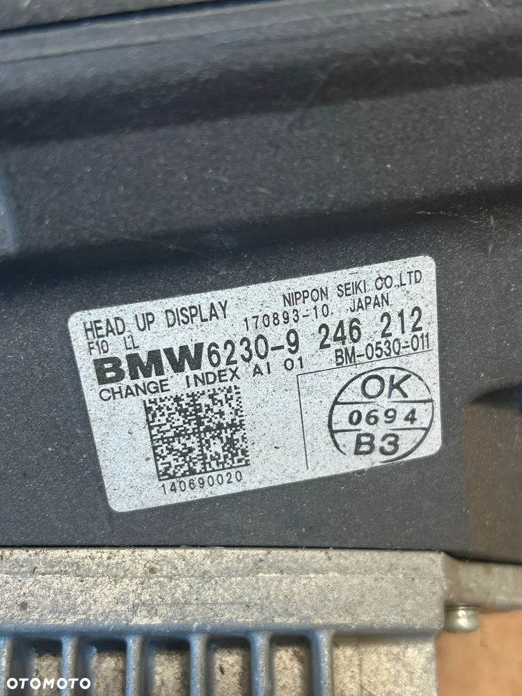 BMW F10 F11 WYŚWIETLACZ HEAD UP HUD 9246212 EUROPA - 3