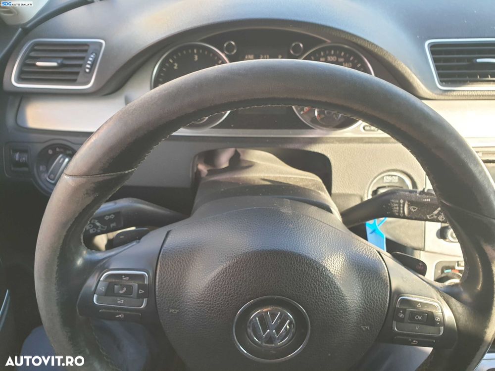 Volan Piele 3 Spite cu Padele si Comenzi FARA Airbag cu Uzura Volkswagen Passat B7 2010 - 2015 [K2124] - 4