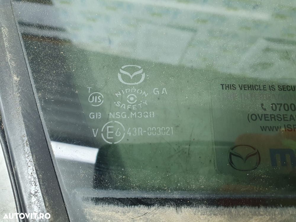 Geam dreapta spate fix Mazda 6 GJ  [din 2012 pana  2015] - 3