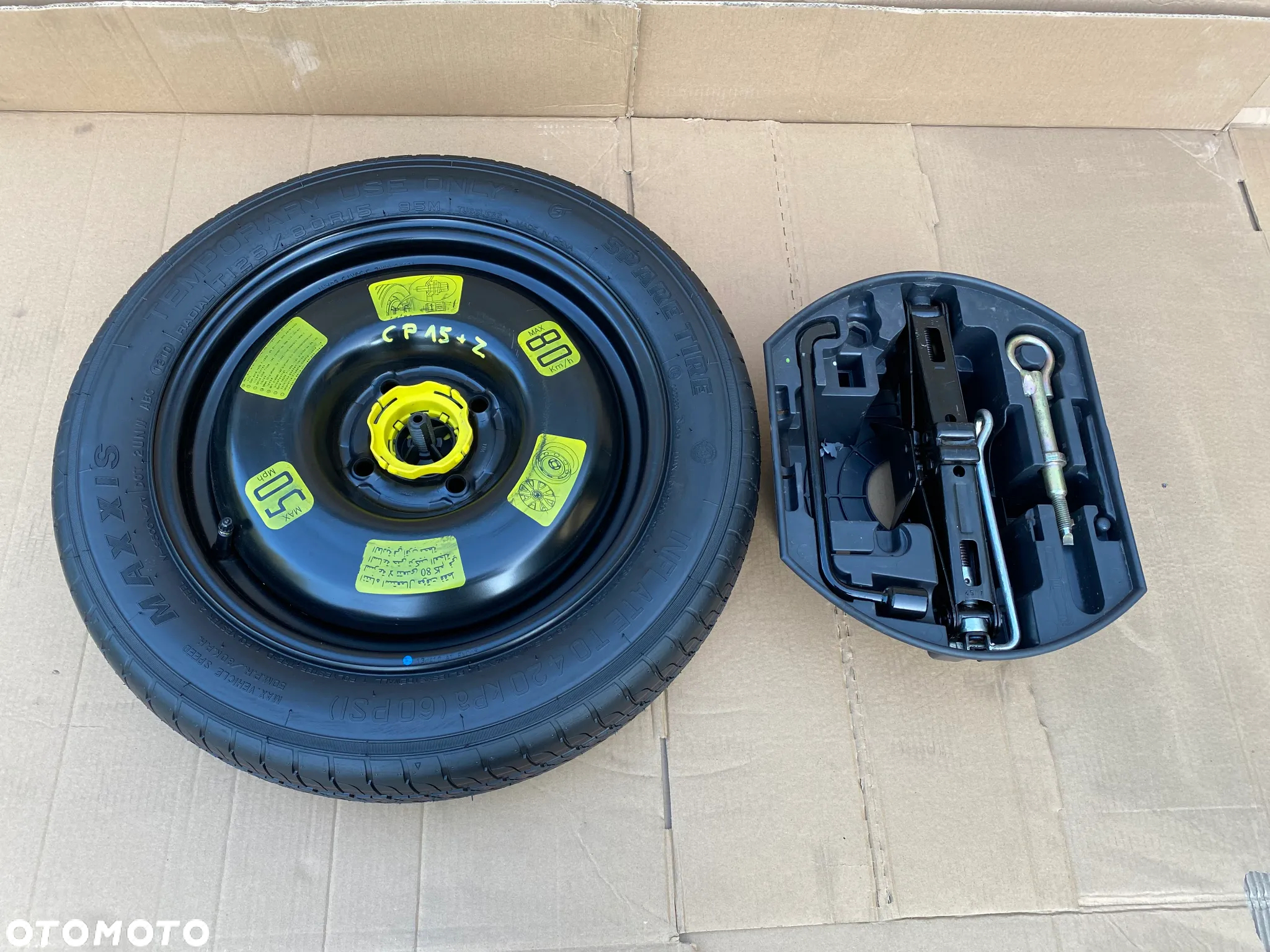 Koło dojazdowe dojazdówka 15 Citroen  C3 C-ELYSSE PEUGEOT 207 208 + zestaw - 3