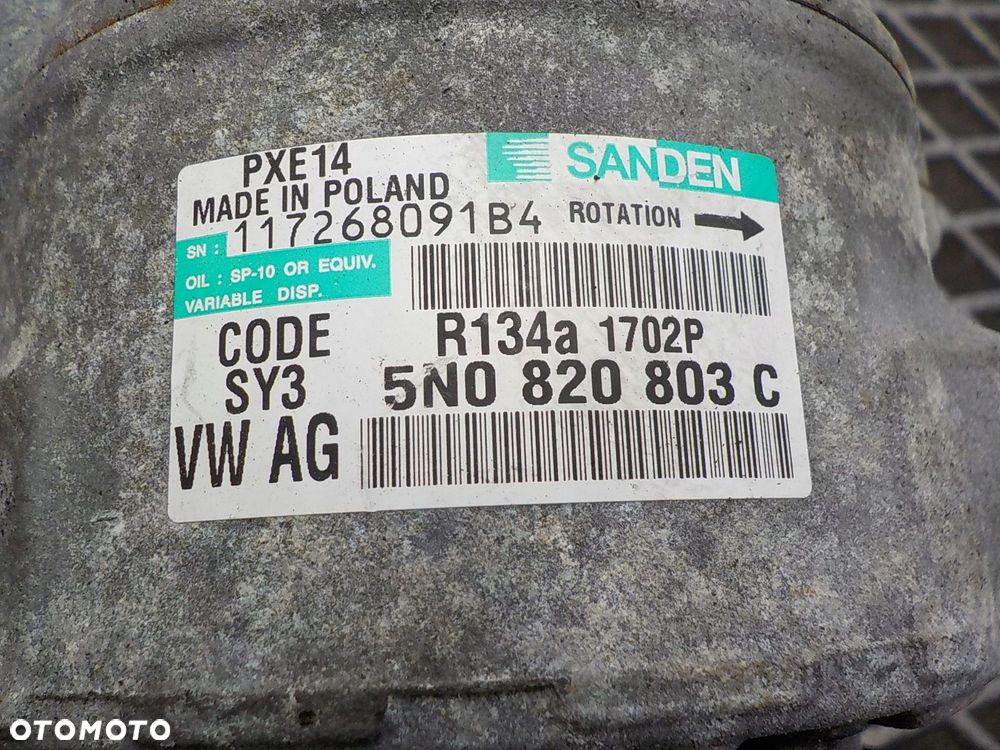 VW PASSAT B7 2.0 TDI SPRĘŻARKA POMPA KLIMATYZACJI 5N0820803C - 4