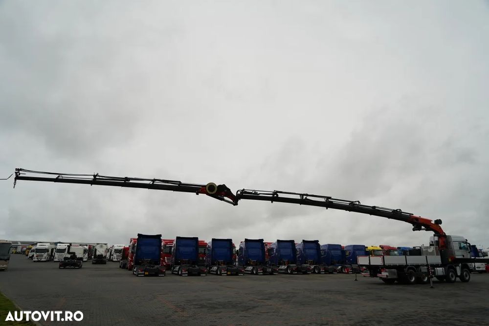 MAN TGS 41.480 / 8X6 / CUTIE + HDS PALFINGER PK 92002-SH F + FLY JIB 170 E / REACH 34 M / ÎNCĂRCARE MAX. 26.000 KG / RADIOCOMANDĂ / 5 SUPORTURI / 7 FUNCȚII / FULL SERVICE MAN / FULLINGER - 4