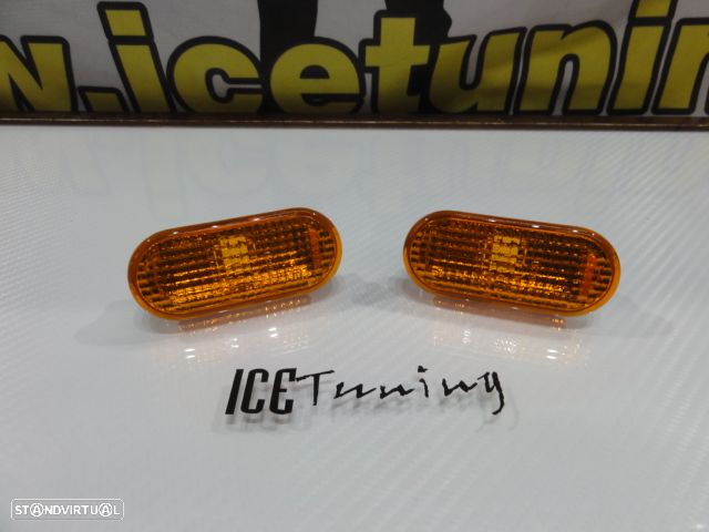 Piscas laterais VW Bora, Golf 3, Golf 4, caddy, fox, Eos, Lupo, Passat 35i, 3B, 3BG, Polo 6N, 6N2, 9N, vento, T5, Sharan, jetta 3, Multivan Transporter, Vento +96, Seat Ibiza 6K, 6L, 6J, Toledo, Arosa, Leon 1M, Leon 1p, Alhambra, Cordoba, Variant, Vario, Exeo, Inca, Altea, Altea XL fundo laranja JDM LOOK