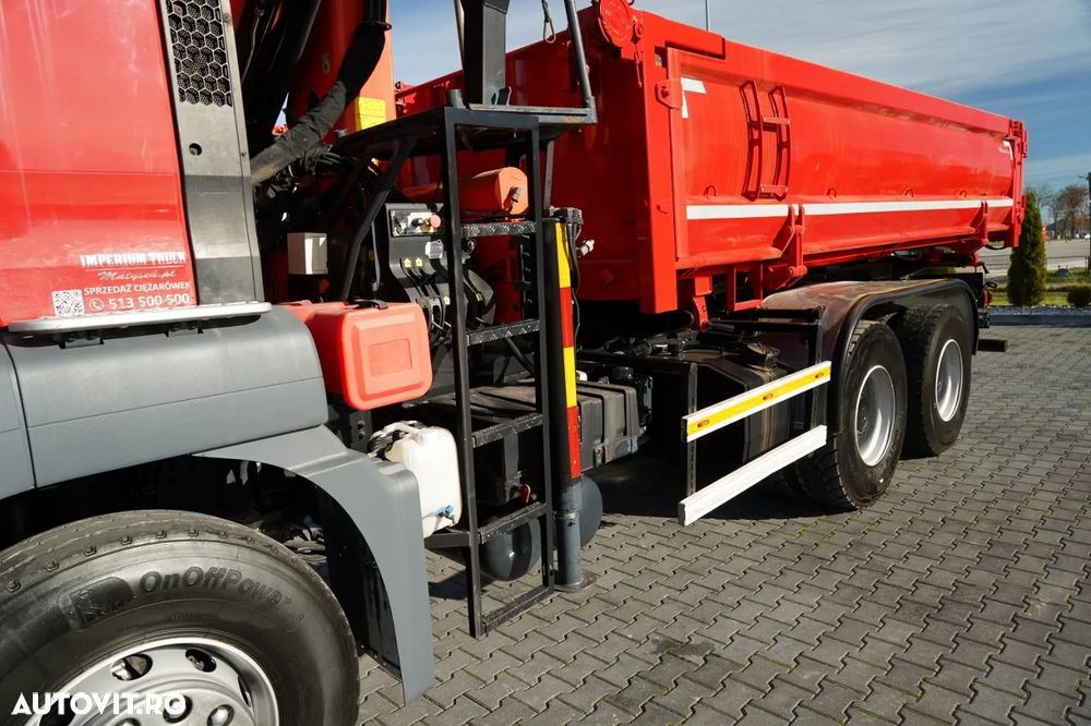 MAN TGS 33.400 / 6x4 / BASCUNĂ CU 2 LATE / BASCUNĂ HIDROBRATĂ + HDS PALFINGER PK 15500 / PILOT / MANUALĂ - 13