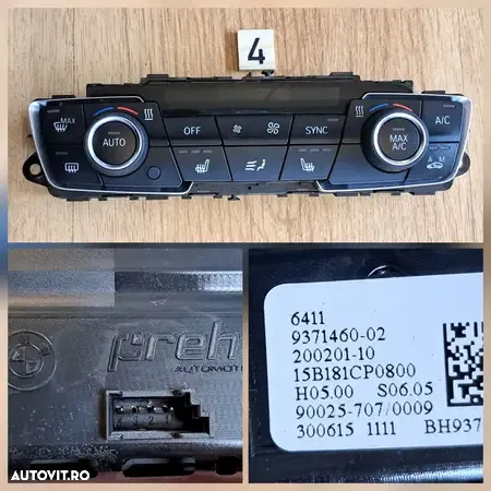 Ornament cu grila ventilatie panou comanda buton sport eco pdc modul control clima buton clapeta frana de mana jouystick navigarie gps radio cd display seria 2 F45+LCI F46+LCI - 4