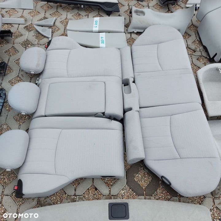FOTELE KANAPA WNETRZE BOCZKI DYWANY POSZYCIA KOMPLET MERCEDES C W203 LIFT COMBI KOMBI ORYG DEMONTAZ - 11