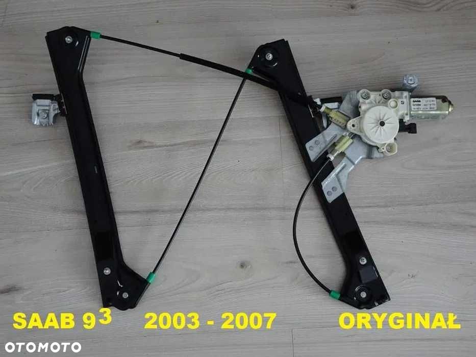 Podnośnik Mechanizm Szyby Saab 93 9-3 Przód Lewy 2003-2007 Oryginał [5a]