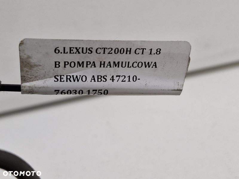 LEXUS CT200H CT 1.8 B POMPA HAMULCOWA SERWO ABS 47210-76030 - 10