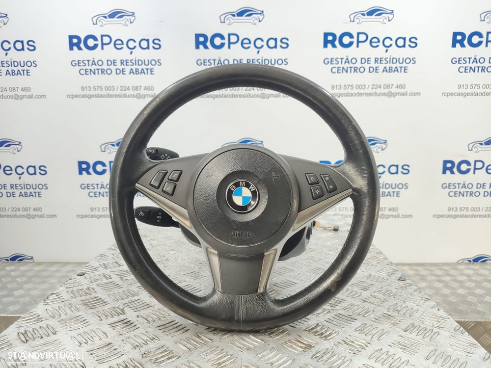 Volante Original Multifunções Comandos Airbag BMW Serie 5 E60 Sedan E61 Touring 2004 - 2010 - 1