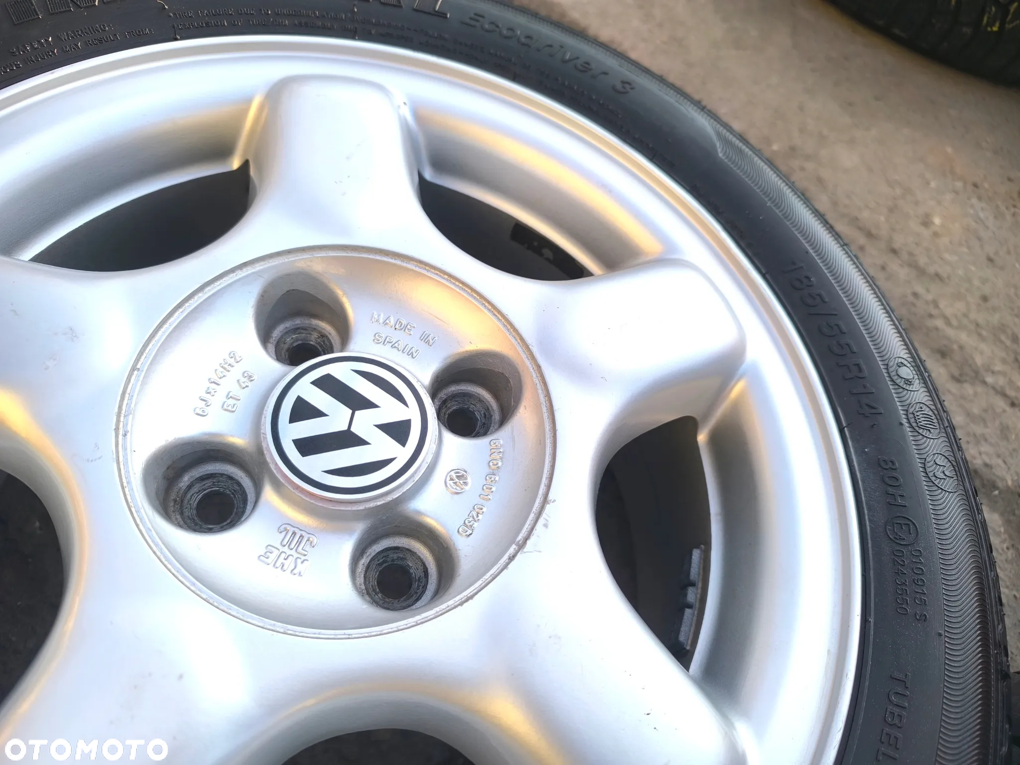 4x100 Felgi Aluminiowe Alufelgi 14 Koła Letnie Lato VW POLO LUPO UP! GOLF I II III 2 3 CADDY SCIROCCO CORRADO JETTA PASSAT B3 B4 SEAT AROSA MII IBIZA CORDOBA SKODA CITIGO FELICIA 7mm Legnica ALU-RAD 185/55 - 13