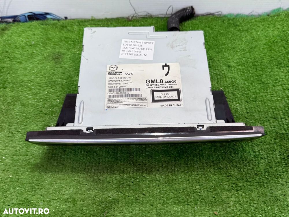 RADIO CD PLAYER MAZDA 6 SPORT 2015 2.2 DIESEL COD OEM GML8-669G0 904550429446 2012-2025 - 1