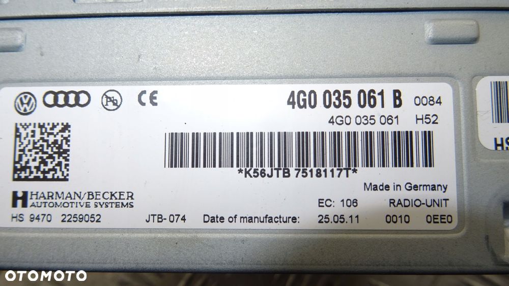 tuner radia radiowy audi a4 b8 a5 q5 4g0035061b - 4