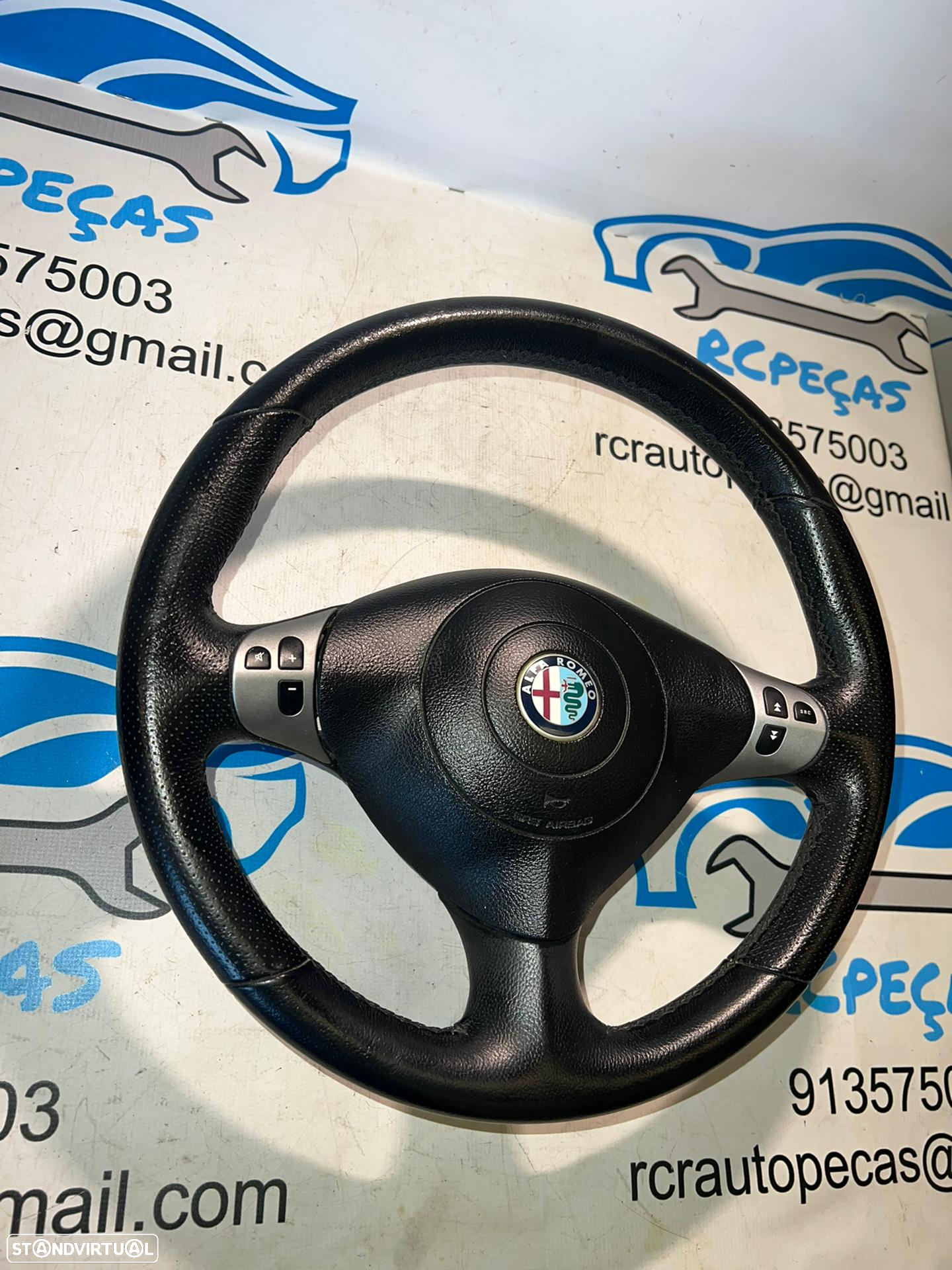 VOLANTE GUIADOR COMPLETO 147 937 COLLEZIONE PELE PERFURADA COMANDOS MULTIFUNÇÕES AIRBAG ALFA ROMEO 147 937 COLLEZIONE - 4