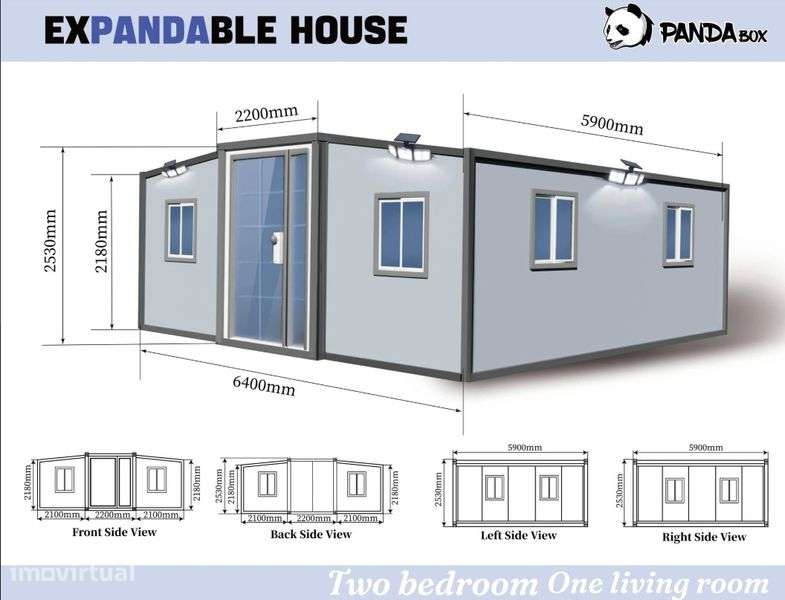 Casa modular T2 movel e pronta a habitar - Grande imagem: 4/5
