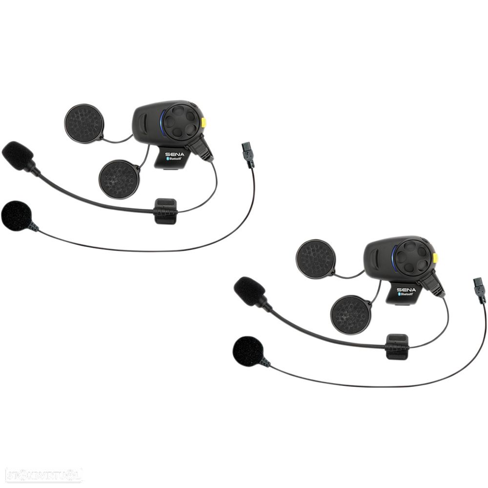 par intercomunicadores sena smh5d-fm-10 dual-boom/wired 700 metros - 1