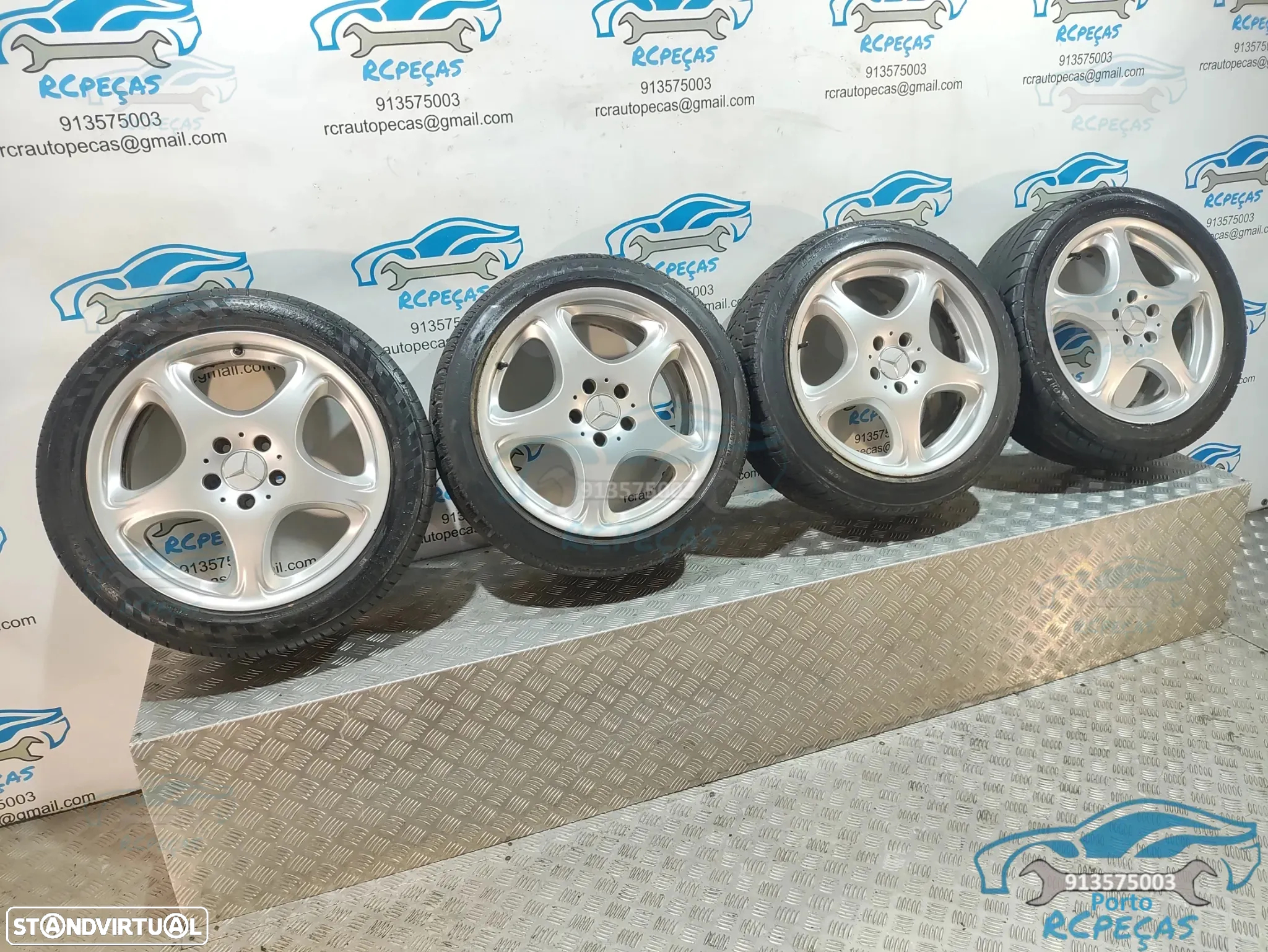 Jantes Originais 18" Mercedes Benz Class S - 5x112 - W215 | W220 - 8J / 9J - ET44 / ET46 - Jante | Dupla Medida | 18 Polegadas | A2204012702 | 2204012702 | A2204012802 | 2204012802 | 5 x 112 - 12