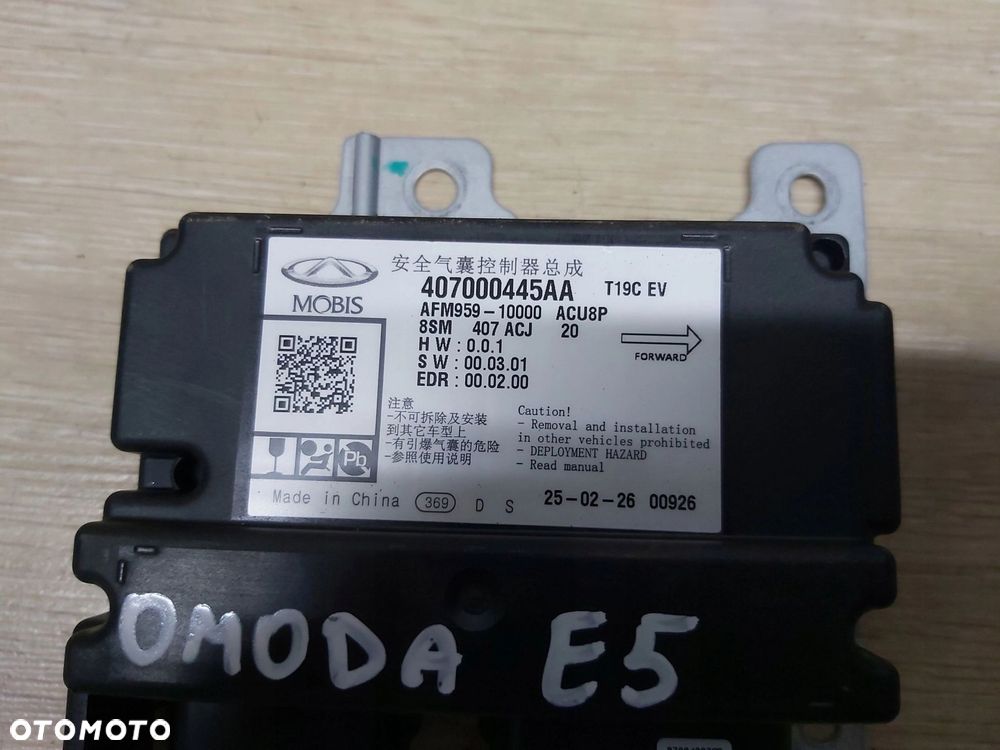 OMODA 5 E5 C5 moduł sterownik poduszek pasów AIR BAG - 2
