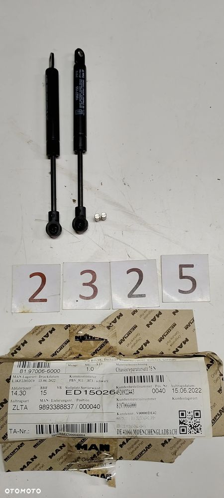 Sprężyna gazowa siłownik szyberdachu MAN 81970066000 - 1