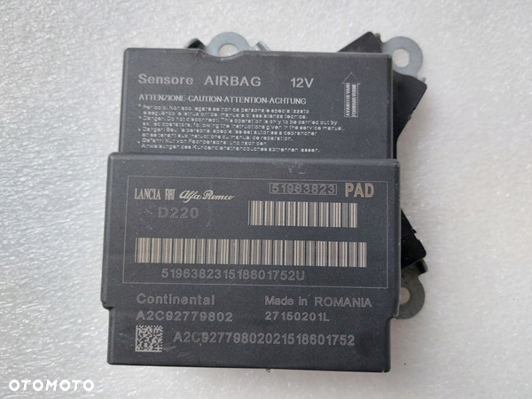 MODUŁ PODUSZEK AIRBAG FIAT PUNTO EVO 51963823