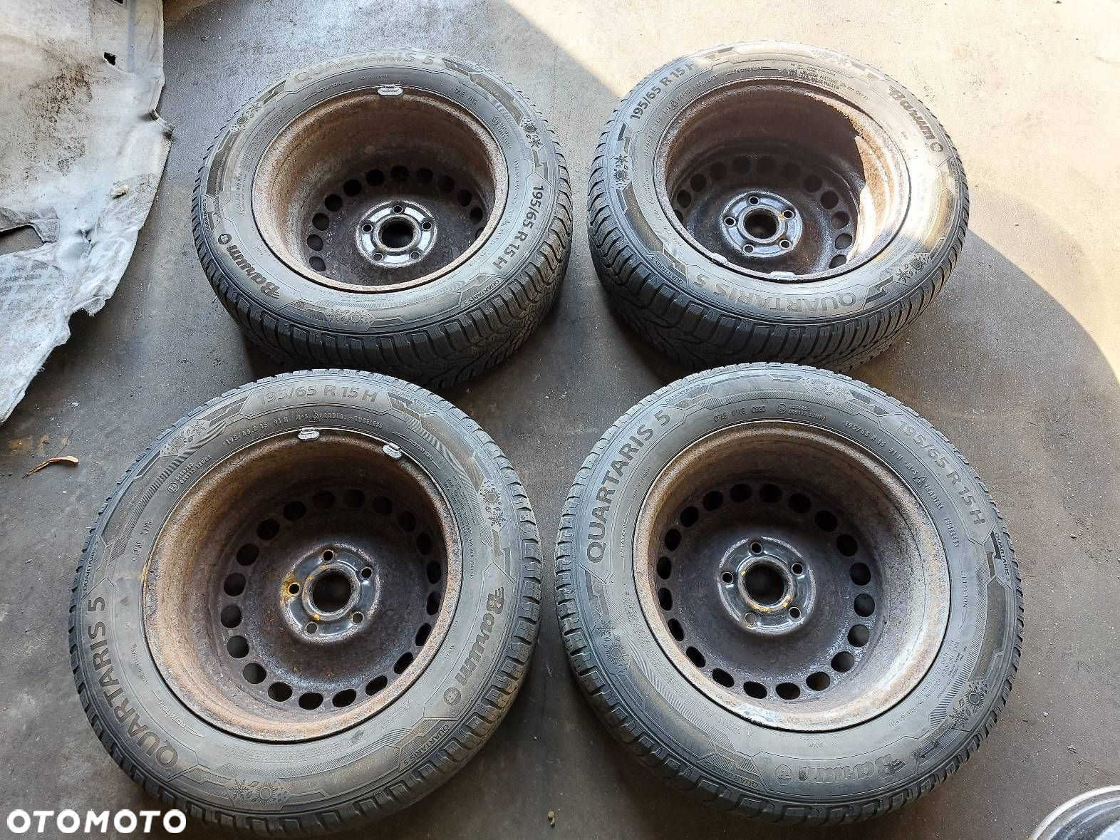 KOŁA KOMPLET FELGI OPONY CAŁOROCZONE 5x112 6Jx15 195/65R15 VW AUDI - 8